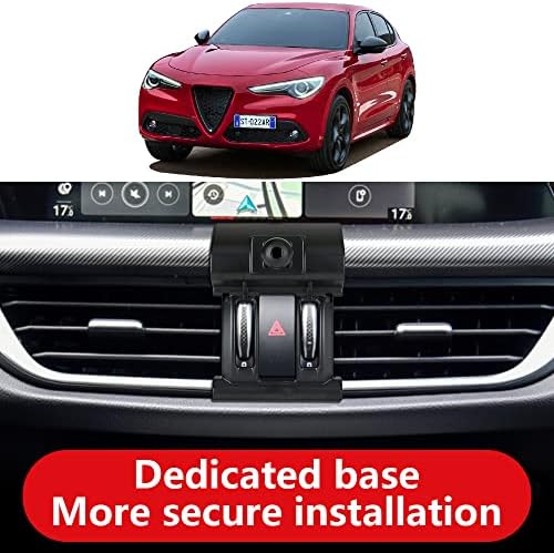 Alfa Romeo Giulia 2017-2025 Car Phone Holder – Premium Gravity Linkage Mobile Mount for Enhanced Navigation & Interior Elegance, Tool-Free Installation with Adjustable Viewing Angles for Optimal Safety and Convenience
