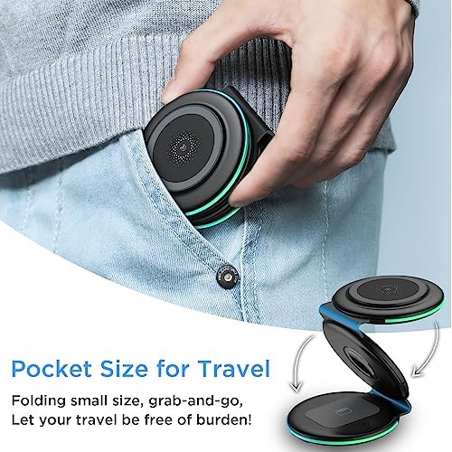 Revolutionize Your Charging Routine with the Ultimate 3-in-1 Magnetic Wireless Charger – Lightning-Fast Qi-Certified Power for Smartphones, Smartwatches, and Earbuds – Compact Foldable Design Perfect for On-the-Go Lifestyle – Elegant Black Finish for a Modern Touch