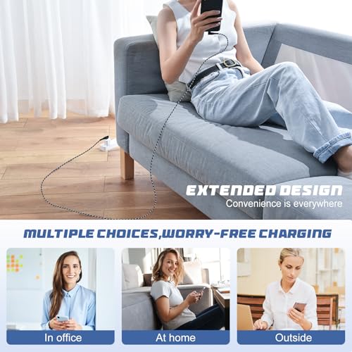 Versatile 3-Pack USB C Fast Charging Cables – Agoz Right Angle Braided Cords for Samsung Galaxy S24/S23/S22/S21, i Phone 15/16 Pro Max, and More – Durable, Tangle-Free Design with 4 ft, 6 ft, and 10 ft Lengths for Ultimate Charging Flexibility and Comfort