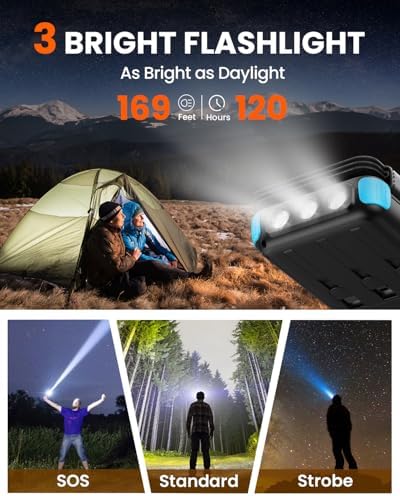 Ultimate SOARAISE 25000 m Ah Solar Power Bank: Fast Wireless Charging with Built-in Cables, Dual USB Outputs, 4 Solar Panels & Triple LED Flashlights for Outdoor Adventures – Reliable Portable Charger for Camping & Emergencies