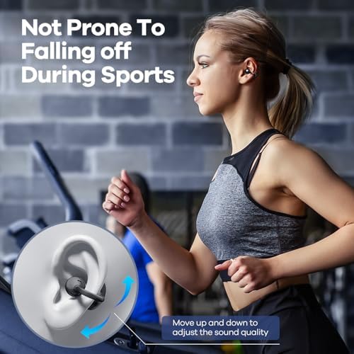 Revolutionary Open Ear Sport Earbuds with Smart LED Charging Case – Bluetooth 5.4 Wireless Headphones for Ultimate Comfort and Connectivity – Touch-Control Design in Trendy Medium Purple – Ideal for Running, Fitness, and Everyday Activities – Stay Aware and Engaged While Enjoying Your Favorite Music