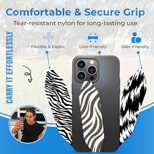 Customizable Reversible Phone Grip Strap – Pack of 2 Anti-Slip Finger Holders for Secure Mobile Handling, Wireless Charging Compatibility, and Detachable Design for Enhanced i Phone Use and Comfort, Elevate Your Style and Functionality