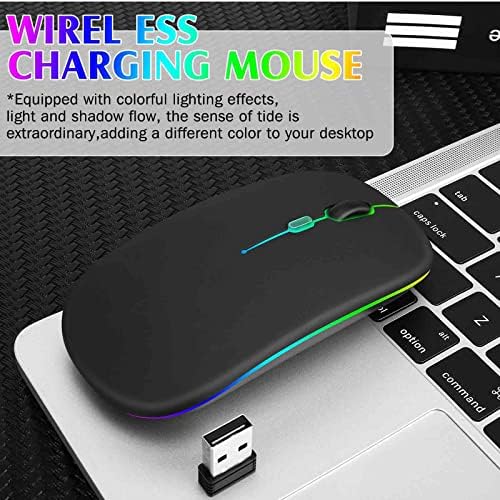 Elevate Your Computing with Urban X Rechargeable 2.4 GHz & Bluetooth Wireless Mouse – Versatile Onyx Black Design for Samsung Galaxy Tab S6 Lite (2022), Laptops, PCs, Mac, i Pad Pro & More – Ergonomic, Silent Click, and Effortless Device Compatibility for Enhanced Productivity