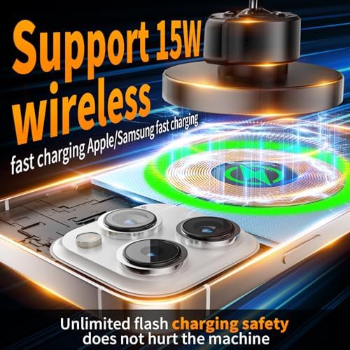 Transform Your Driving Experience with the 15 W Magnetic Wireless Car Charger Mount – Versatile 360° Adjustable Holder for i Phone 12-16 & Samsung Devices – Effortless Fast Charging & Secure Navigation on Dashboard or Windshield