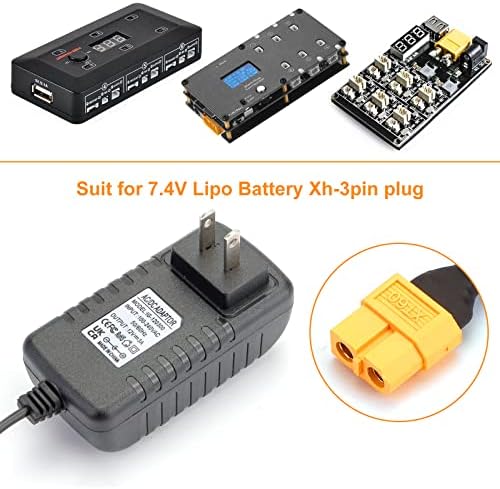 Efficient 12 V 3 A XT60 Plug AC to DC Power Adapter – Optimal Charging Solution for RC Li Po Batteries with Enhanced Compatibility for UP-S6 Balance Charger and More, Compact Design for Portability and Durability