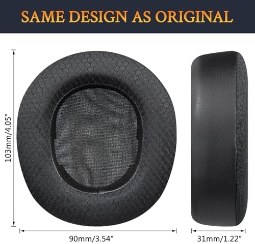 Ultimate Comfort Upgrade: SOULWIT High-Density Mesh Replacement Earpads for Steelseries Arctis Nova Pro Wireless Headphones – Enhanced Noise Isolation Foam Cushions for Immersive Sound Quality – Sleek Black Design
