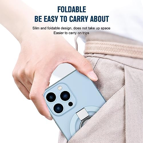 Innovative Purple Foldable Magnetic Finger Loop Kickstand – Ultra-Durable Non-Slip Ring Holder for Smartphones with 360-Degree Rotation, Ergonomic Comfort, and Universal Compatibility for i Phones and More
