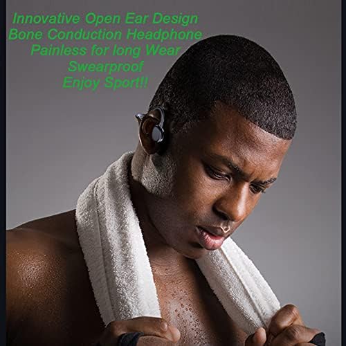IHAO Ultra-Light Bone Conduction Bluetooth Headphones with Built-In MP3 Player – Open-Ear Ergonomic Earbuds for Active Lifestyles, Perfect for Cycling, Running, and Skiing – Sweat-Proof, Comfortable Fit with Exceptional Sound Clarity and Surround Awareness