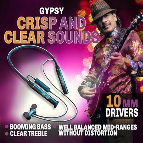 Experience Superior Sound with Gypsy by Carlos Santana Bluetooth Earbuds – Sleek Black Design, Long Battery Life & Noise Canceling Technology for Unmatched Audio Performance and Comfort. Enjoy Seamless Connectivity with Bluetooth 5.0, Ergonomic Fit for All-Day Wear, Perfect for Music Lovers and On-the-Go Lifestyle. Ideal for Commutes, Gym Sessions, and Relaxation!