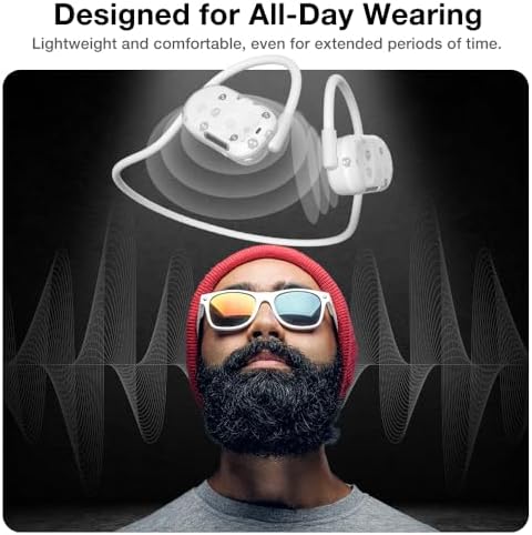 Purity Air Open Ear Headphones – Advanced True Air Conduction Wireless Bluetooth Earbuds with Dual Mic for Clear Calls – Ergonomic, Sweat-Resistant Design for Active Lifestyles – Compatible with i Phone & Android – Ultimate Comfort and Audio Awareness