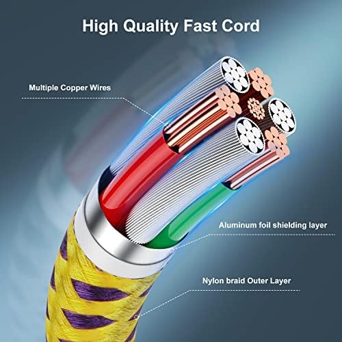 Essri 10 FT Nylon Braided i Phone Charger Cord 2-Pack – Fast Charging Lightning Cable for i Phone 14, 13, 12, 11, X, XS, XR, and 15 – Durable Blue 10 Foot Charging Solution for Ultimate Convenience and Style