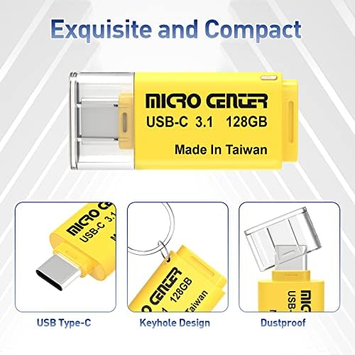 Ultra-Fast INLAND 64 GB Type-C & USB 3.0 Dual Interface Flash Drive – Perfect for Seamless Data Transfer & Portable Storage, 2-Pack Mini Memory Sticks for Effortless File Management