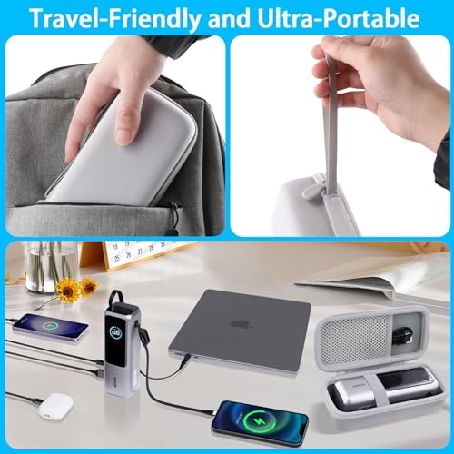 Premium Hard Travel Case for Anker 25,000 m Ah Laptop Power Bank – Shockproof, Water-Resistant Protection with Accessory Storage – Tailored for Anker Zolo A1695 Charger – Compact, Lightweight Design for Ultimate Portability and Organization – Securely Holds Power Bank and Cables for Travel and Daily Use – Ideal Storage Solution for On-the-Go Power Needs – Durable, Stylish Black Case for Enhanced Longevity and Safety – Keep Your Anker Power Bank in Pristine Condition During Adventures and Commutes – Travel Ready with Comfortable Wrist Strap for Easy Carrying – Perfect for Protecting Your High-Capacity Power Bank from Drops, Dust, and Scratches – Accessory Mesh Pocket for Convenient Storage of i Phone Charger and Cables – Designed for Maximum Functionality and Compatibility for Anker 25000 m Ah Laptop Chargers.