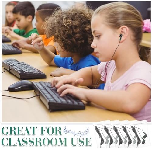 Kanayu 100-Pack Classroom Wired Earbuds – High-Quality Red Headphones with 3.5 mm Jack for Enhanced Learning Experiences, Individually Packaged for Hygiene and Easy Distribution, Ideal for Focused Listening in Libraries and Classrooms, Distraction-Free Design Without Microphone