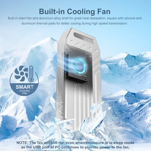 MAIWO 40 Gbps M.2 NVMe SSD Enclosure – Ultra-Fast USB4 Type-C Adapter for 8 TB SSDs – Tool-Free Installation with Thunderbolt 3/4 Compatibility – Durable Aluminum Alloy Design for Optimal Heat Dissipation – Perfect for Gamers and Creative Professionals
