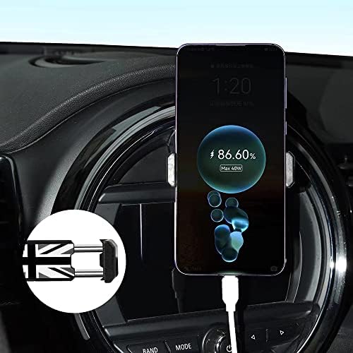 Hesanzol Mini Cooper Car Phone Holder – Custom Fit for 2014-2020 Models | Enhanced Central Control Screen Accessory for Hands-Free Navigation and Calls | Adjustable Smartphone Cradle with Secure Grip for Optimal Viewing Angle and Compatibility