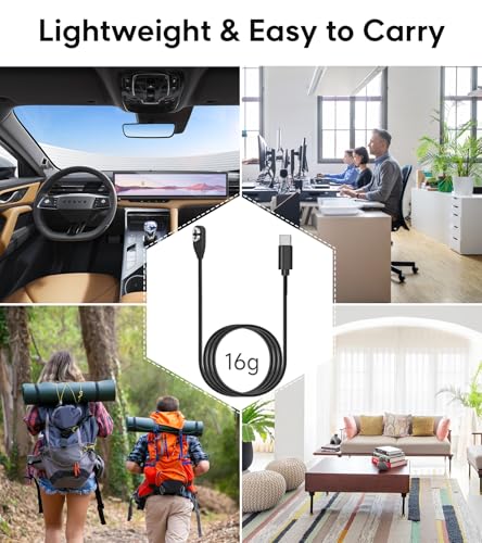sweguard USB C Charger Cable 3Pack 3.3ft Magnetic Compatible with AfterShokz Aeropex, SHOKZ OPENCOMM, OPENRUN PRO, OPENRUN PRO Mini, OPENRUN, OPENRUN Mini – Enhanced Compatibility and Speed