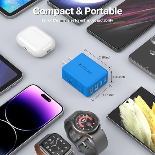 Revolutionize Your Charging Routine with Our 4-Port USB Wall Charger – Ultra-Fast QC 3.0 Adapter for i Phone 12-15, LG, Google Pixel & More – Compact, Reliable Power Solution for Home and On-the-Go Charging