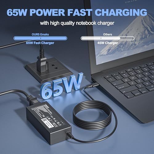 Universal 65 W Type-C Chromebook Charger – Fast & Efficient USB-C Power Supply Adapter for HP, Acer, Dell, and More – Enhanced Compatibility for Laptops & Chromebooks – Reliable Multi-Protection Safety Features – Ideal Replacement for SM45 CL SM65 CL-01 SK90200325 – Upgrade Your Charging Experience Today!
