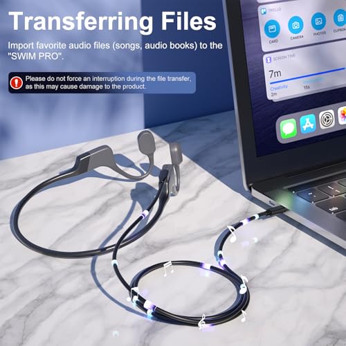 Magnetic 4 Pin Charging Cable for Shokz S710 Headphones – 2 Pack USB-C Quick Charge & File Transfer Solution, 1 m Length for Enhanced Compatibility with Open Swim Pro, Durable Design for Tech Enthusiasts