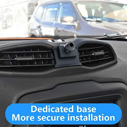 LUNQIN Jeep Renegade Phone Holder 2015-2023 | Premium Auto Smartphone Mount with 360° Rotation, Built-in Charger & Universal Compatibility | Enhance Navigation & Safety for Off-Road Adventures | Must-Have Interior Accessory for Hands-Free Driving