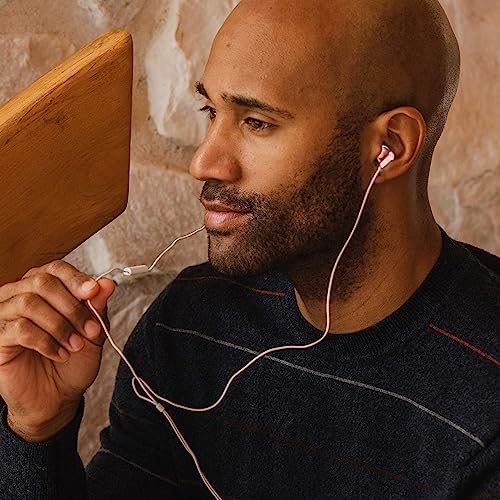 Panasonic Ergo Fit Wired Earbuds with Microphone – Superior Sound Quality with Ergonomic Comfort, Universal 3.5 mm Jack Earphones for Phones and Laptops in Stylish Metallic Purple – Custom-Fit Earpieces (S/M/L) for Optimal Audio Experience and Hands-Free Calls – RP-TCM125-VA