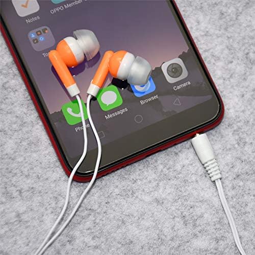 Bulk Pack CN-Outlet Orange Earbuds – Individually Bagged Headphones for i Phone, Android & MP3 Players – Perfect for Schools, Libraries & Hospitals – High-Fidelity Sound, Lightweight & Durable Design – 50 Count Audio Solution for Classroom & Professional Use