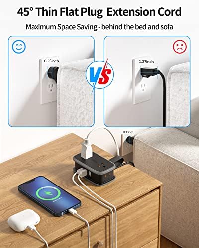NTONPOWER GAN Ultra 65 W USB Fast Charging Station – Versatile 7-in-1 Travel Power Strip with 3 AC Outlets & 4 USB Ports (2 USB-C) – Compact 4 ft Extension Cord for Seamless Connectivity – Ideal Cruise Essential for Mac Book & i Phone – Rapid Charging & Surge Protection Included