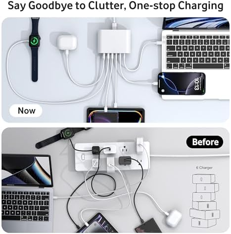 180 W Ga N USB-C Multi-Device Charging Hub – 7-Port Rapid Power Delivery Station for Mac Book Pro, i Pad Pro, i Phone 15/14/13/12, Galaxy S23 & Note 20 – Compact Power Solution for Tech Enthusiasts and Mobile Professionals