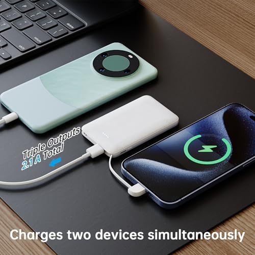 Ultra-Light 5000 m Ah Portable Power Bank – Pocket-Sized Smartphone Charger with Fast 2.1 A Output, LED Power Indicators, Perfect for Travel, Commuting, and Concerts – Airline-Friendly Design for Maximum Compatibility and Convenience