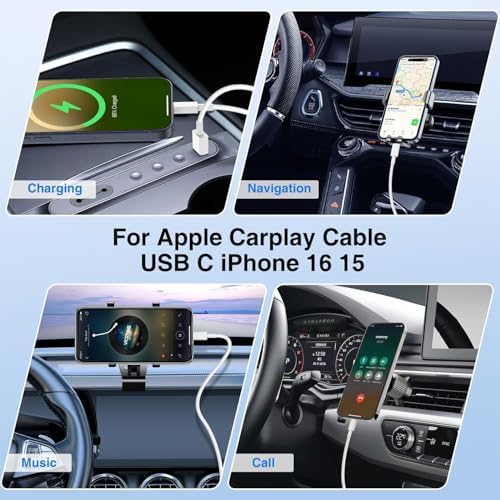 High-Power USB C Car Charger for i Phone 16 & 15 Series – 40 W Dual Port Fast Charging Adapter with 3 FT USB-C to C & A to C Cables – Versatile Compatibility for i Pad, Samsung, and More – Compact Design for On-the-Go Convenience and Enhanced Safety Features
