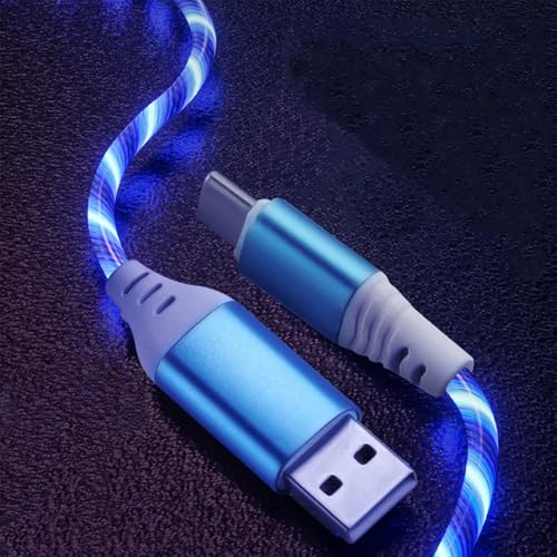 Illuminate Your Charging Experience: Premium 78-Inch Light Up USB C Charging Cable with 3 A Fast Charging Capability – Universal Compatibility for i Phone 16/15/Pro/Plus/Pro Max, Galaxy S24/S23/S22/S21/S20, i Pad, Pixel & More – Durable, Stylish LED Indicator for Nighttime Visibility and Enhanced Convenience