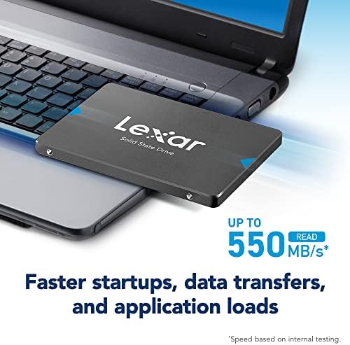 Transform Your Computing with the Lexar 480 GB NQ100 SATA III SSD – Unleash Blazing 550 MB/s Read Speeds for Superior Performance and Unmatched Reliability in a 2.5-Inch Form Factor – Ideal for Gamers and Professionals Seeking Lightning-Fast Data Solutions