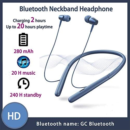 Premium Bluetooth Neckband Headphones – Wireless 5.0 Technology, 20-Hour Playtime, 10 mm Drivers for Deep Sound, Magnetic Earbuds for Convenience, Noise-Canceling Microphone for Crystal-Clear Calls, Sweatproof & Lightweight Design in Bold Blue – Ideal for Active Lifestyles and Long Listening Sessions