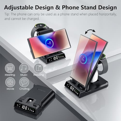 25 W USB-C Fast Charging Dock for Samsung – 3-in-1 Foldable Charging Station for Galaxy S25, S24, Z Flip 6, Fold 6, and Galaxy Watch Ultra/7/6/5/4 – High-Efficiency Portable Charger for Home & Office Use, Ideal for USB-C Buds and Multi-Device Power Solutions