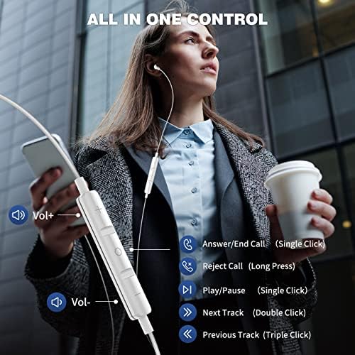 USB C Earbuds for i Phone 16 Pro Max & Android Devices – Premium Hi-Fi Stereo Noise-Canceling Headphones with Built-in Mic for Samsung Galaxy & Google Pixel – Ultimate Comfort & Connectivity for Audiophiles & Casual Listeners