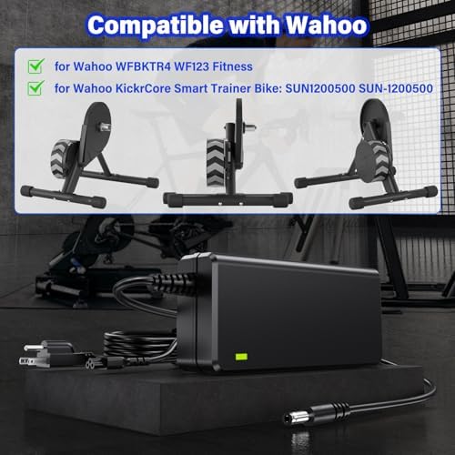Ultra-Reliable 12 V AC/DC Charger Cord for Wahoo Kickr Core – Ultimate Power Supply Solution for Uninterrupted Indoor Cycling and Enhanced Performance, Lightweight & Durable Adapter Compatible with WF123 and WFBKTR4 Trainers – Optimize Your Workout with Consistent Energy Delivery