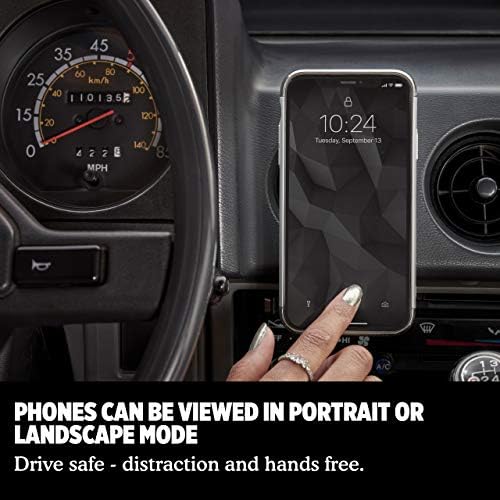Hands-Free Driving Revolution: Pop Sockets Pop Mount 2 – Non-Adhesive Car Vent Holder for Universal Smartphone & Tablet Compatibility – Adjustable Viewing Angles & Sturdy Black Design for Ultimate Safety and Convenience