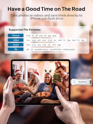 Gulloe 512 GB Flash Drive for i Phone, i Pad, Android & PC – Effortless Plug and Play USB Memory Stick with No App Needed, Sleek Metal Silver Design for Fast Photo and Video Backup, Perfect Storage Expansion Solution