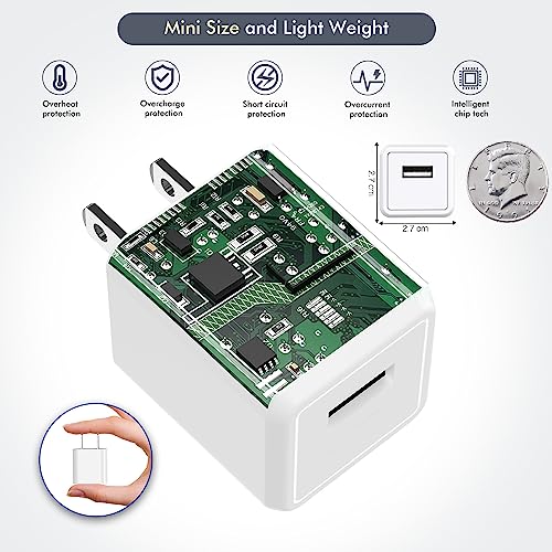 Ultimate Apple Watch Charger Bundle: 2-Pack 6.6 FT Extra Long Fast Charging Cables with USB A Wall Plug, Compatible with All Series 10/9/Ultra 2/8/7/6/5/4/3/2/SE/1 – Efficient, Portable Power Solution for On-the-Go Users