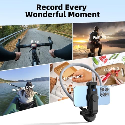 Ultimate SOH Neck Phone Mount – Hands-Free Magnetic Holder for i Phone, Android, and Action Cameras – Adjustable Chest Strap with 360-Degree Rotation for Effortless Vlogging and Content Creation – Lightweight, Durable Design for Adventurers and Creators