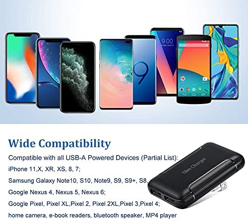 Excgood Dual USB Wall Charger – 2-Pack Slim Flat Design for i Phone 16/15/14 Pro Max, Galaxy A Series – Fast Charging Travel Ready Compact Power Adapter for Home & On-the-Go Use