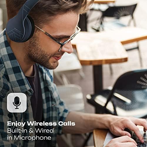 Discover the Ultimate Wireless Over-Ear Bluetooth Headphones with 50-Hour Playtime – Immerse Yourself in Hi-Fi Sound and Rich Deep Bass, Perfect for On-the-Go Music Lovers, Lightweight and Foldable for Easy Travel, Seamless Compatibility with Smartphones and PCs