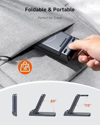 Samsung Wireless Charging Station: Ultra-Fast Multi-Device Charger for Galaxy S25, S24, S23, S22, Galaxy Watch, and Buds – Sleek, Space-Saving Design for Home and Travel Convenience, Enhanced Compatibility with Rapid Power-Up Technology