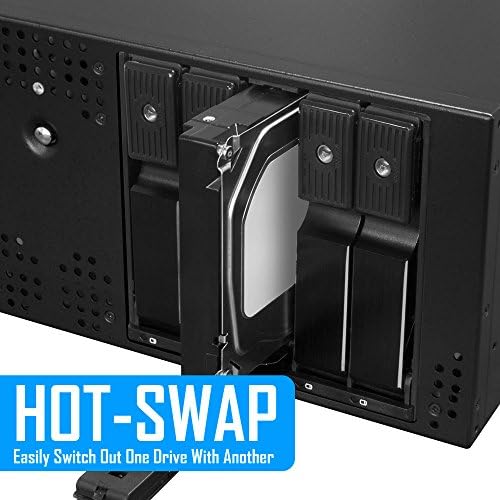 Kingwin Universal Hot Swap Mobile Rack for 2.5” & 3.5” SSD/HDD – Effortless Internal Tray-Less SATA Hard Drive Backplane Enclosure with 6 Gbps Support for SATA I/II/III & SAS I/II – Ultimate Flexibility and Enhanced Data Transfer Speed for Efficient Storage Management