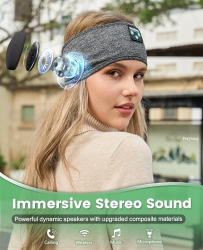 Perytong Wireless Bluetooth Sports Headband Headphones – Ultimate Comfort & Crystal-Clear Sound for Sleep, Yoga & Jogging – Perfect for Insomnia Relief, Meditation, and Easy Device Pairing