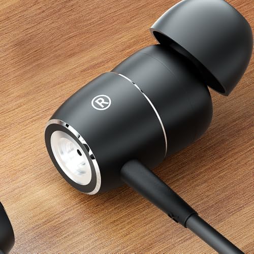 Transform Your Listening Journey with High-Performance In-Ear Wired Earbuds: Exceptional Deep Bass, Crystal Clear HD Sound, Advanced Noise Isolation, Ergonomic Design for Comfort, Versatile 3.5 mm Jack Compatibility, Integrated Microphone for Seamless Communication, Ideal for Music Lovers and Gamers Alike