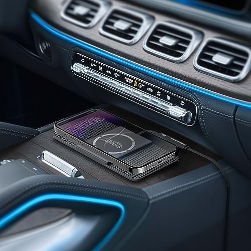 POLMXS Magnetic Wireless Charging Pad – Fast Cordless Charger for i Phone 12/13/14/15 & Air Pods – Sleek Design, Enhanced Stability, and Safety Features for On-the-Go Charging