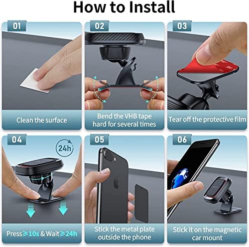 Dual Pack Magnetic Car Phone Holder – APPS2 Super Strong Adhesive Dashboard Mount for i Phone & Samsung – Ultimate Stability & Seamless Connectivity for Safe Driving – Effortless Installation & Enhanced Compatibility for All Smartphones – Designed for Modern Drivers