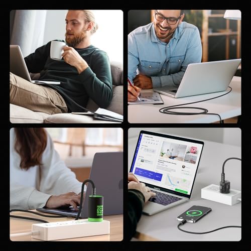 4-in-1 Universal Multi USB Charging Cable – 240W Max Fast Charger Cord with Multiple Connectors for iPhone 16/15/14/13, iPad, Samsung, MacBook, Tablets & More (Black, 6.6Ft) – Enhanced Compatibility and Speed